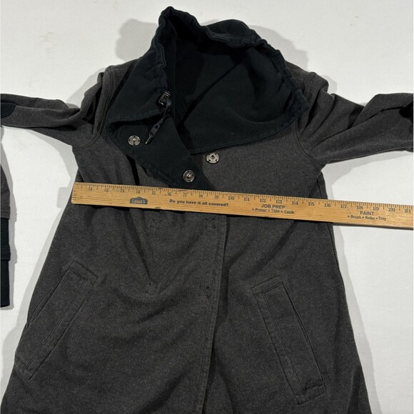 Lululemon Gratitude Wrap Jacket Womens Gray Snap Up Sweater Grunge Punk Sz 4 - Picture 9 of 14
